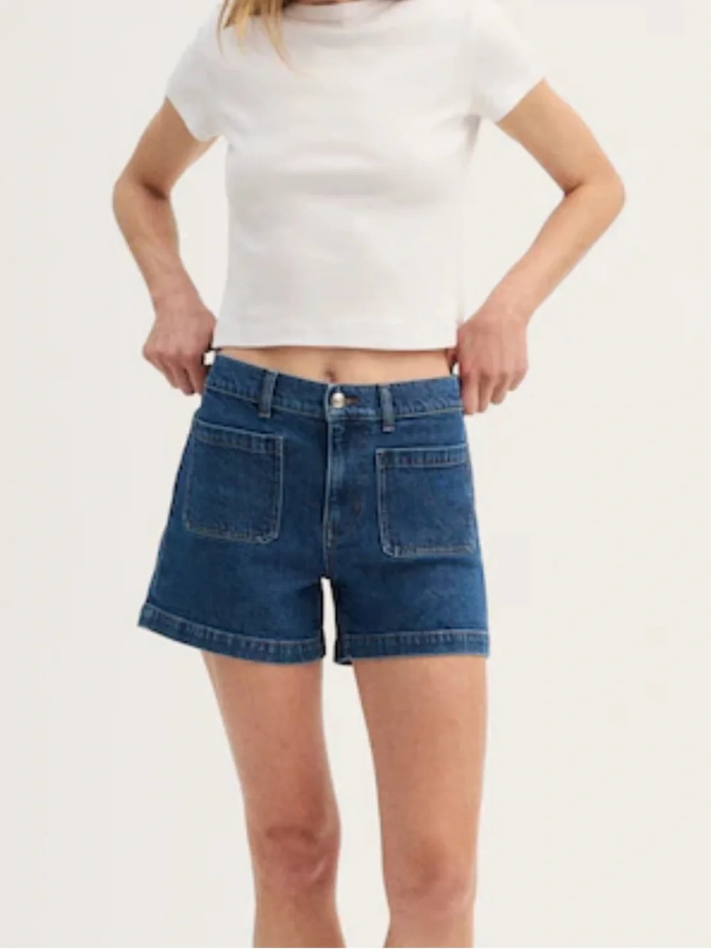 Madewell Dark Wash Denim Emily High Rise Shorts